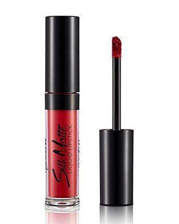 Kadife Dokulu Likit Mat Ruj - Silk Matte Liquid Lipstick - 007 CLARET RED - 8690604397365