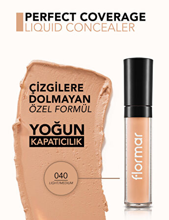 Likit Kapatıcı - Perfect Coverage Concealer -  040 Light-Medium 8690604558070