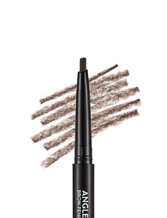 İki Uçlu Açılı Kaş Kalemi ve Kaş Fırçası (Koyu Kahve) - Angled Brow Pencil - 004 - 8690604572069