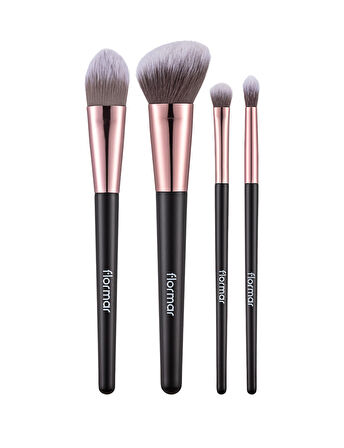 4'lü Makyaj Fırçası Seti (Allık-Fondöten-Far-Crease) - Makeup Brush Set - 012 - 8690604597772