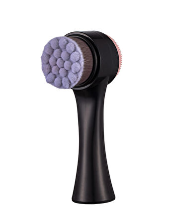 Ergonomik Saplı İkili Yüz Temizleme Fırçası - Face Cleansing Brush - 024 - 8690604597895