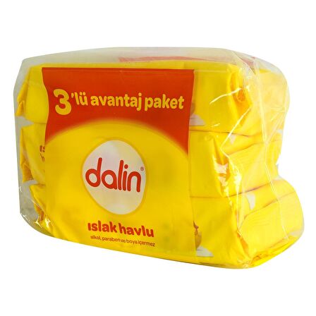 Dalin 3 x 56 Yaprak 3 Paket Islak Mendil