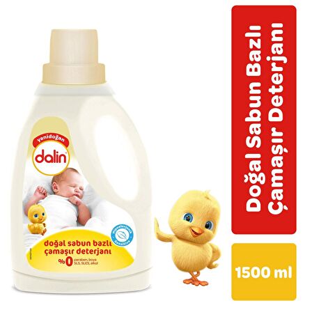 DALİN SIVI DETERJAN 1500ML DOĞAL SABUN BAZLI