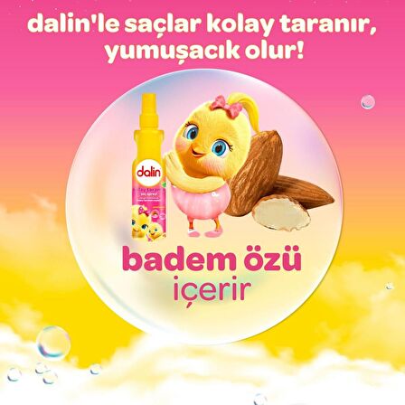 Dalin Badem Özlü Kolay Tarama Saç Spreyi 200 ml 3 ADET