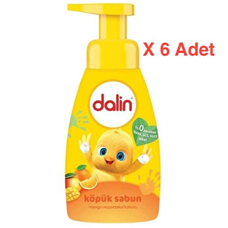 Dalin Köpük El Sabunu Mango ve Portakal Kokulu 200 ml x 6 Adet
