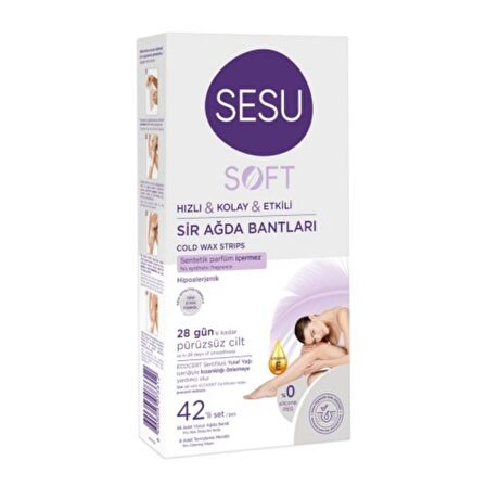 Sesu Soft Vücut için Ağda Bandı 36'lı