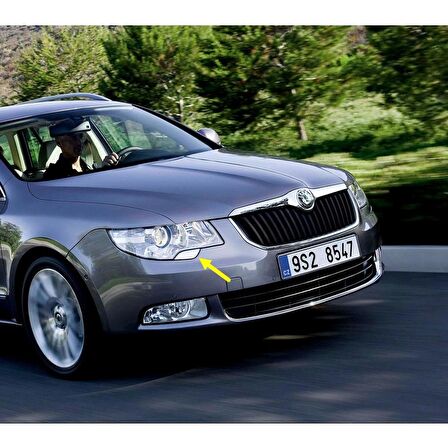 Skoda Superb MK2 2009-2013 Sağ Ön Far Yıkama Kapağı Krom 3T0955110A