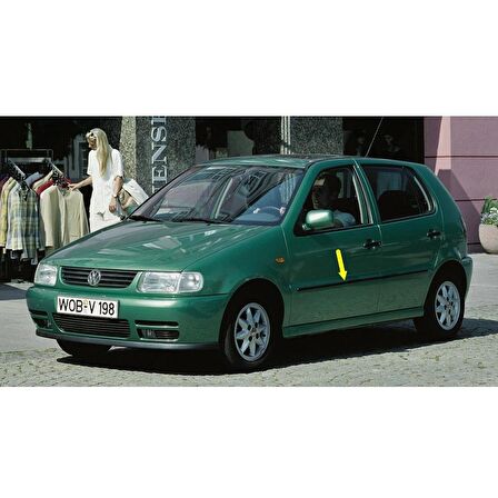 VW Polo Hatchback 1994-1999 Sol Ön Kapı Orta Çıtası Siyah 6N4853515A