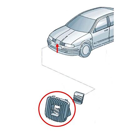 Seat Leon 1 2000-2005 Ön Panjur Izgarası 1M0853651F