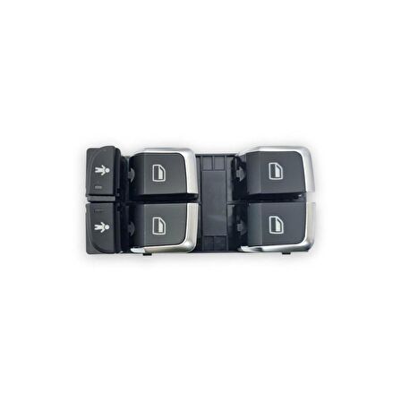 Audi A6 2012-2014 Sol Ön Kapı Dörtlü Cam Düğmesi Krom 4G0959851