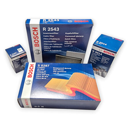 VW Golf 7.5 2017-2020 1.6 Dizel Hava Yağ Yakıt Polen Filtre Set Bosch