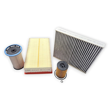 VW Golf 7.5 2017-2020 1.6 Dizel Hava Yağ Yakıt Polen Filtre Set Bosch