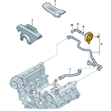 Audi A4 2002-2004 3.0 V6 ASN Motor Üst Havalandırma Valfi 06C103245