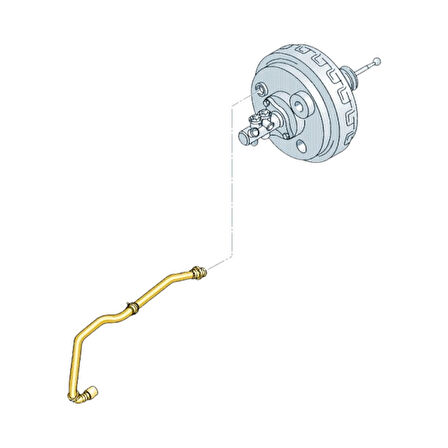 VW Caravelle T5 2004-2010 2.5TDi AXD Fren Vakum Borusu 7H1611931N