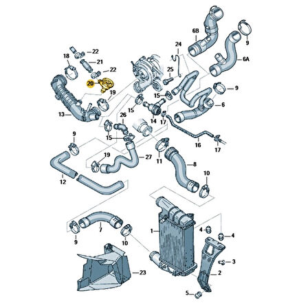 VW Bora 1999-2005 1.8T Motor Turbo Basınç Ayar Valfi 034129101B