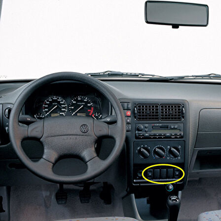 VW Polo HB 1994-2000 Düğme Çerçeve Kör Kapağı 2 adet 6K0957087B