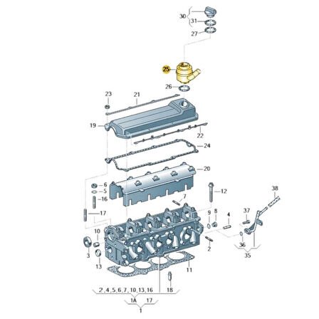 Skoda Octavia A4 1997-2000 1.6 AEH Motor Yağ Kapak Adaptörü 06A103465B