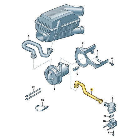 VW Golf 4 2002-2004 1.6 BFQ Sekonder Pompa Valf Borusu 06A131127L