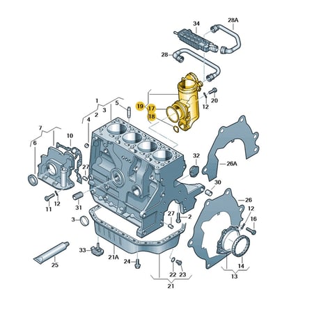 Skoda Fabia 2000-2004 1.4 BBY BKY Motor Yağ Separatörü 036103464AH