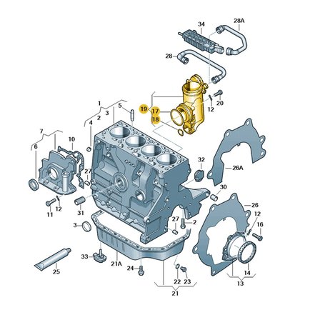 Seat İbiza 2002-2008 1.4 BBY BKY Motor Yağ Separatörü 036103464AH