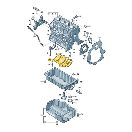 VW Passat B7 2011-2014 1.6TDi Motor Yağ Karteri Separatörü 03L103623A