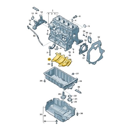 Seat İbiza 2013-2015 1.6TDi Motor Yağ Karteri Separatörü 03L103623A
