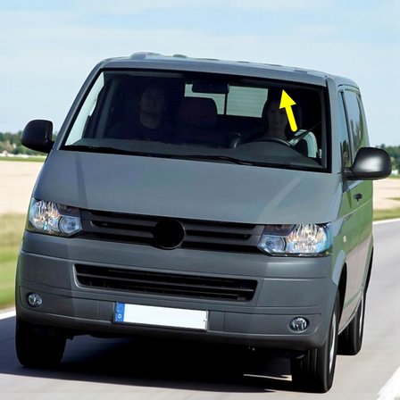 VW Transporter T6 2010-2015 Sol Sürücü Taraf Güneşlik Gri 7H5857551B