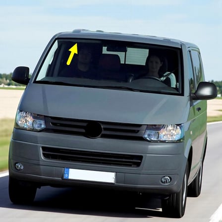 VW Transporter T6 2010-2015 Sağ Yolcu Taraf Güneşlik Gri 7H5857552B