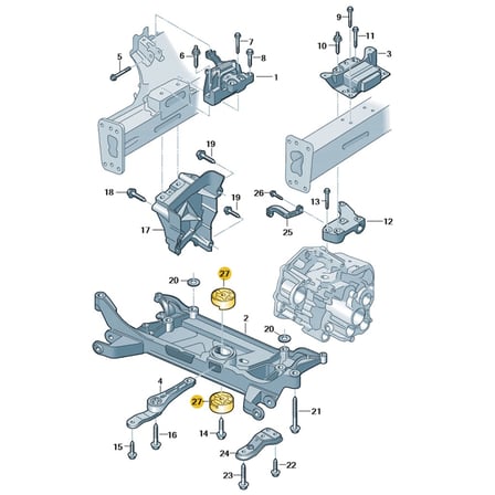 Skoda Kodiaq 2017-2021 Motor Travers Takoz Burcu Takım 5Q0198037A