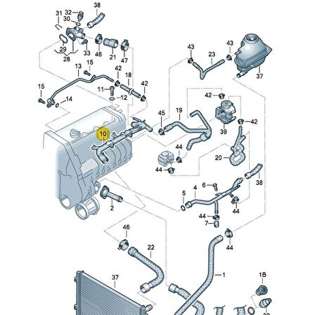 VW Passat B5.5 2001-2005 1.6 ALZ Devirdaim Su Borusu Sac 06B121071AD