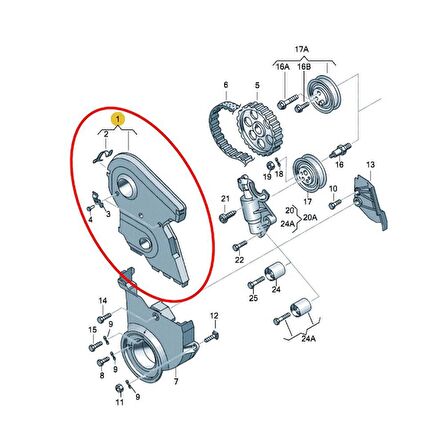 VW Passat B5 1997-2000 1.8 ADR APT Motor Triger Üst Kapağı 058109107B