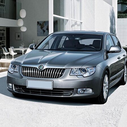 Skoda Superb 2 2009-2013 Ön Panjur Izgarası Full Krom 3T0853668A