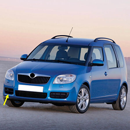 Skoda Roomster 2006-2010 Ön Tampon Sağ Kapak Sissiz 5J0807368