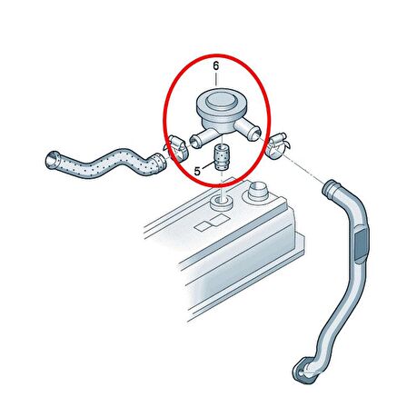 VW Vento 1992-1998 1.9 Dizel Külbütör Kapağı Hava Valfi 028129101D