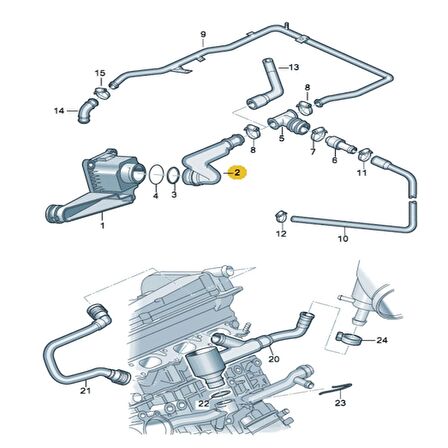 VW Passat B5 1997-2000 1.8T AEB APU ANB Hava Tahliye Borusu 058103213