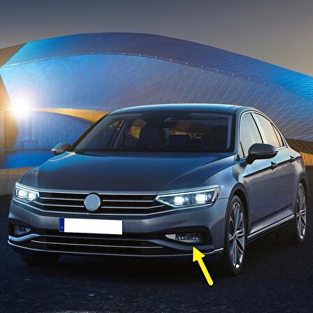 VW Passat B8.5 2020-2023 Sol Sis Farı Çerçeve Parlak Siyah 3G0853665K