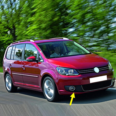 VW Touran 2011-2015 Sağ Ön Sis Farı Kapağı Krom Çerçeveli 1T0853666T