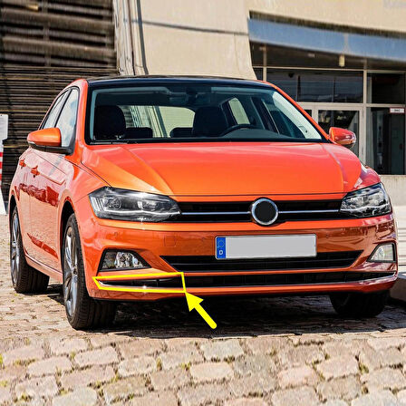 VW Polo 2018-2021 Ön Tampon Orta Izgara Sağ Parça Kromlu 2G0853677T