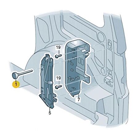 VW Sharan 2001-2009 Kriko Sabitleme Vidası Cıvatası 7M0012119