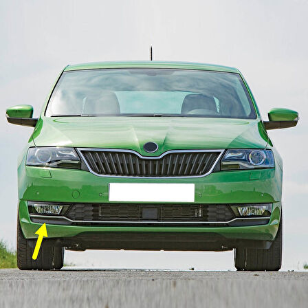 Skoda Rapid 2017-2020 Ön Tampon Sağ Sis Farı Kapağı Kromlu 5JA807682B