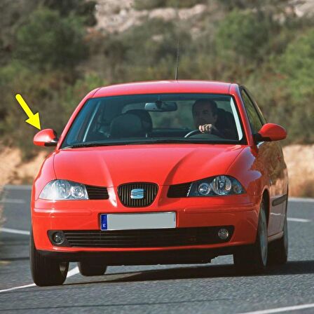 Seat İbiza 2002-2008 Sağ Yan Dış Dikiz Ayna Kapağı 6L0857538