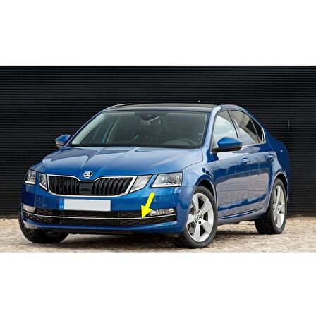 Skoda Octavia 3 2017-2020 Ön Sol Sis Farı Çerçevesi Krom 5E0807681G