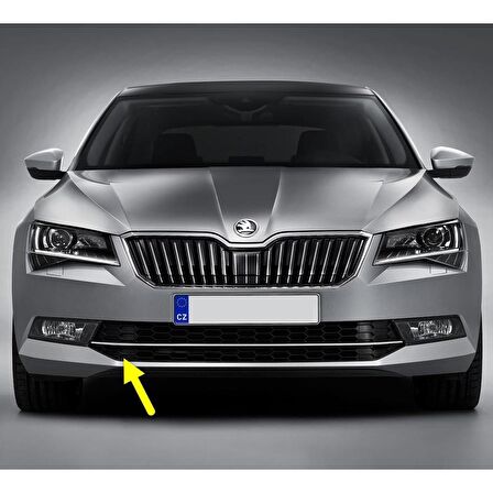 Skoda Superb 3 2015-19 Ön Tampon Sağ Sis Yanı Izgarası Krom 3V0853666