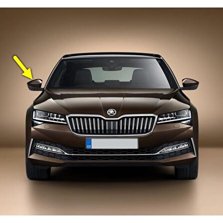 Skoda Superb 3 2020-2023 Sağ Dış Dikiz Aynası Üst Kapağı 3V0857538A