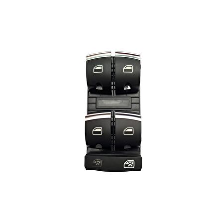 Audi A6 2005-2008 Sol Ön Kapı Dörtlü Cam Düğmesi Krom 4F0959851H