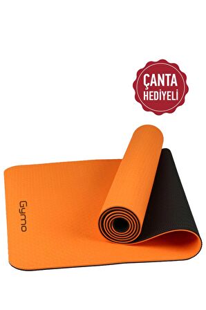 Gymo Ekolojik 6mm TPE Yoga Matı Pilates Minderi Turuncu