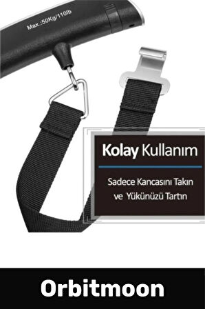 Özel Seri Dijital Lcd Ekran Bavul Ağırlık Çok Amaçlı Taşınabilir Bagaj El Tartısı Max 50 Kg