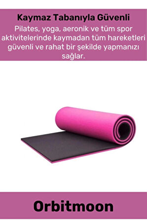 Premium Antibakteriyel Silinebilir Çift Taraflı Kaymaz Silinebilir Yoga Meditasyon Minderi 6,5mm Mat