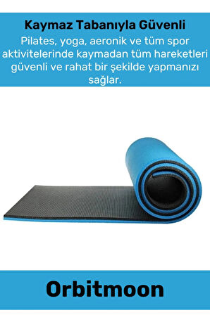 Premium Antibakteriyel Silinebilir Çift Taraflı Kaymaz Silinebilir Yoga Meditasyon Minderi 6,5mm Mat