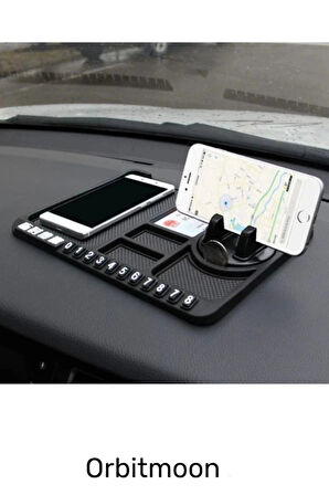 Yeni Seri Kaydırmaz Numaratör Çizdirmez Çok Fonksiyonlu Araç İçi Torpido Telefon Tutucu